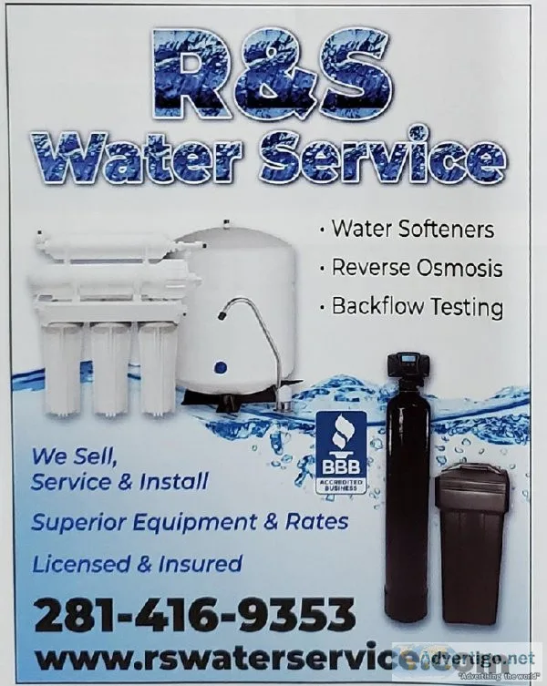 Water Purifiers. Fresno. RS Water Service. 281-416-9353