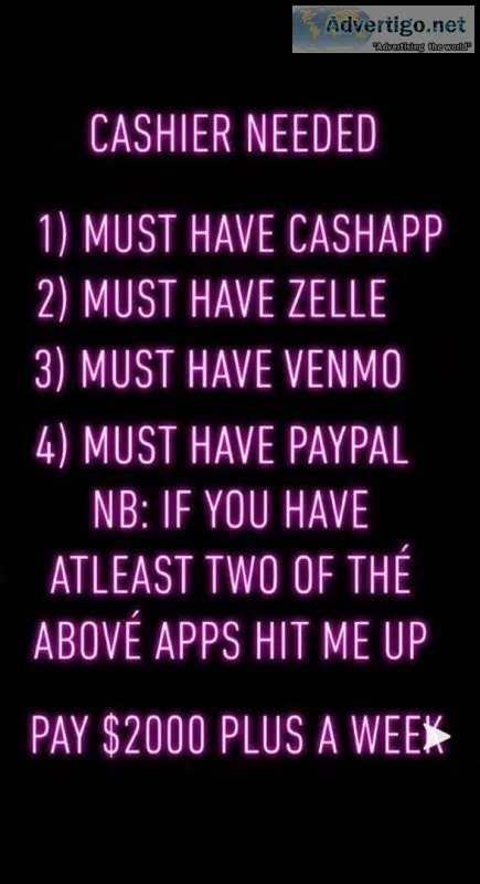 Cashiers Needed As Soon As Possible