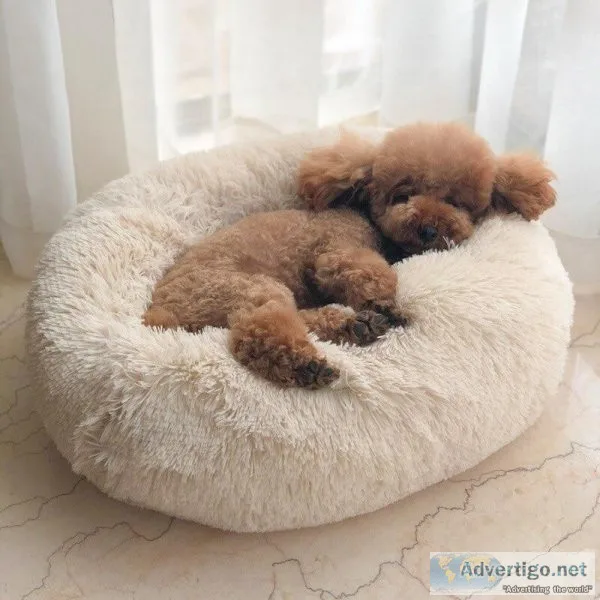 Plush kennel dog bed