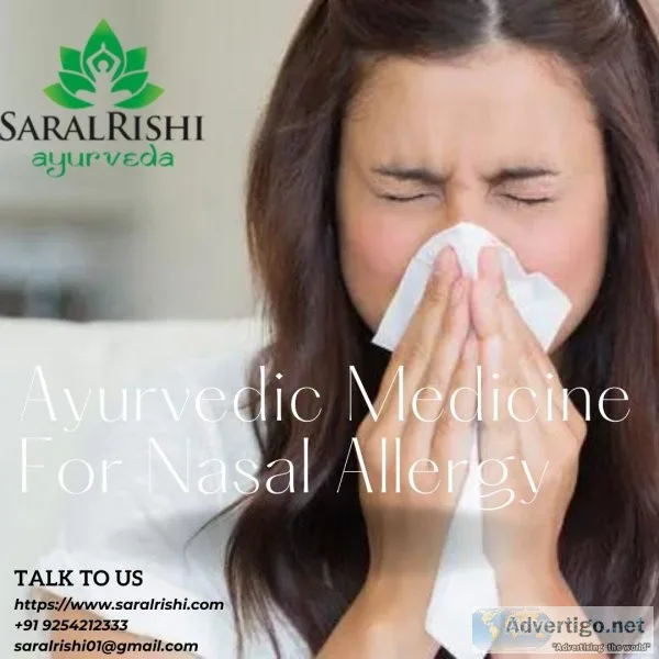 Ayurvedic medicine for nasal allergy | saralrishi ayurveda