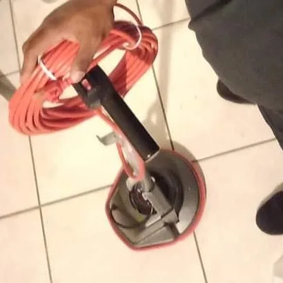Cleaning floor also cleaning towels