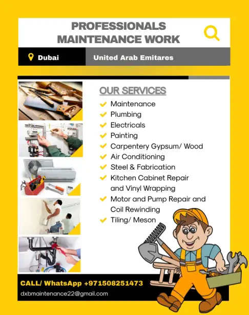 We are professionals for of maintenance work