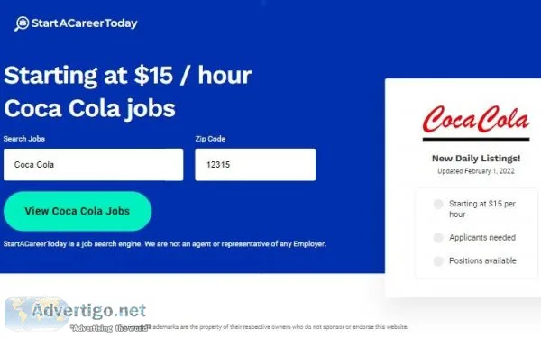 Start A CareerToday - Coca Cola