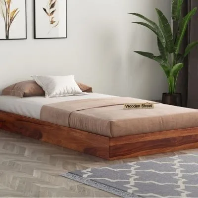 Get latest single beds online at wooden street