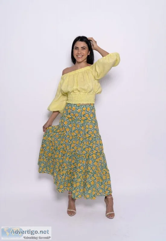Shop this Lemon Print Skirt at Pick Happy