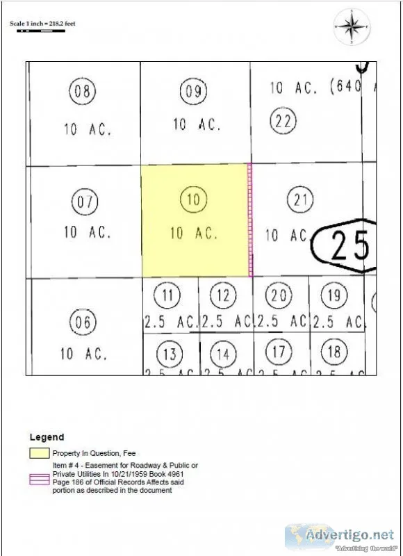 10 Acres Flat land - No Utilities