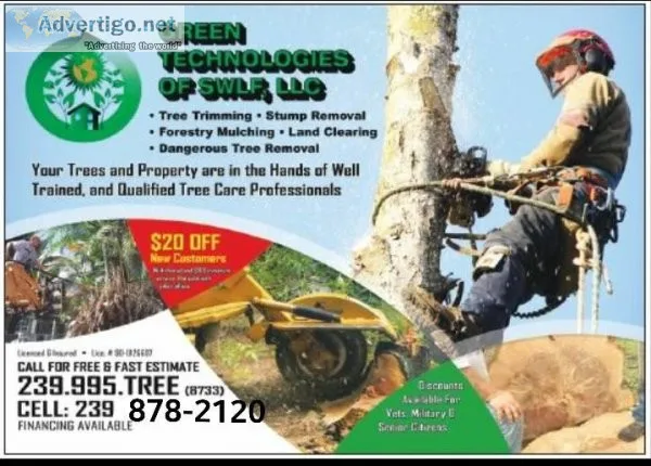 Tree Service - Remove Trim Grind Land Clearing - Free Estimates