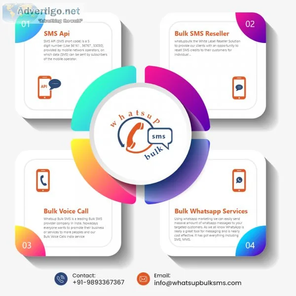 Whatsapp bulk sms provider: voice call / messages