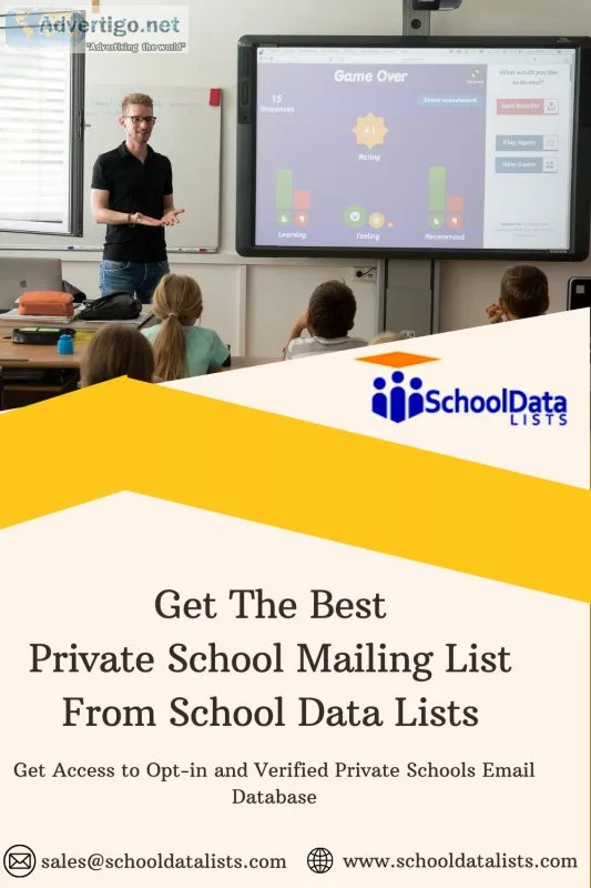 Get access to opt-in and private school contact database