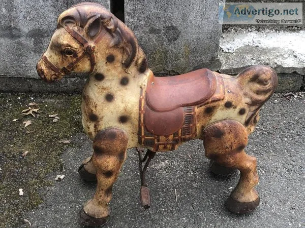 Vintage steel mobo bronco horse