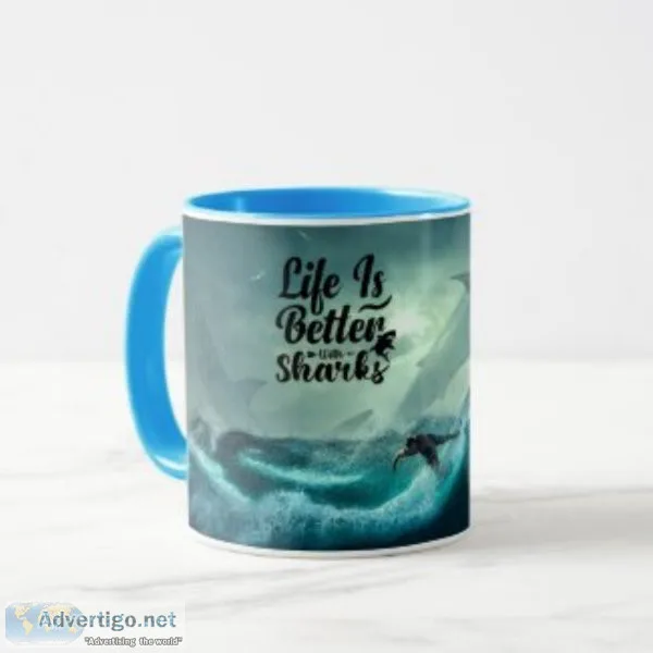 Life Is Better With Sharks Mug