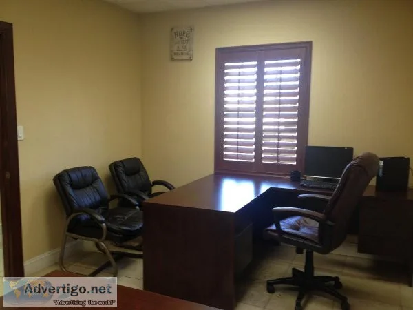 FURNISHED -PRIVATE OFFICES FOR LEASE