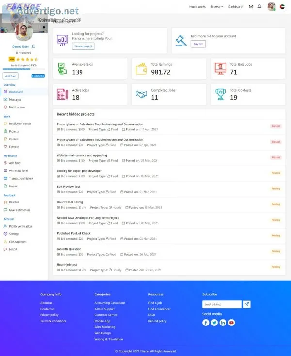 Flance - freelance marketplace script | freelancer script