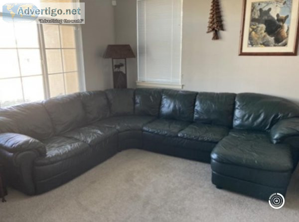 Leather Sectional seats 7