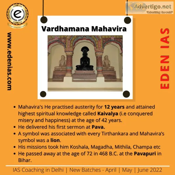 Vardhamana mahavira | upsc facts