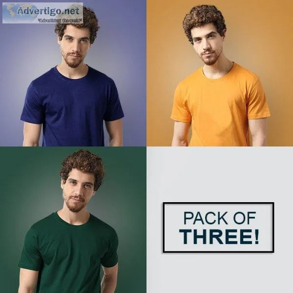 Shop best plain t shirts online india at beyoung