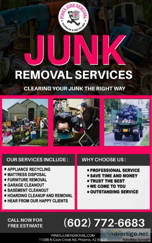 SAME DAY JUNK REMOVAL HAULINGCLEAN OUTS- Text a pic for a fast Q