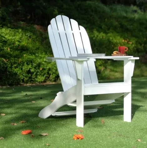 Buy Patio Furniture Moni Mahogany Wood White Adirondack Chair