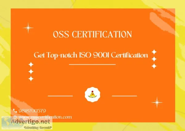 Get top-notch iso 9001 certification