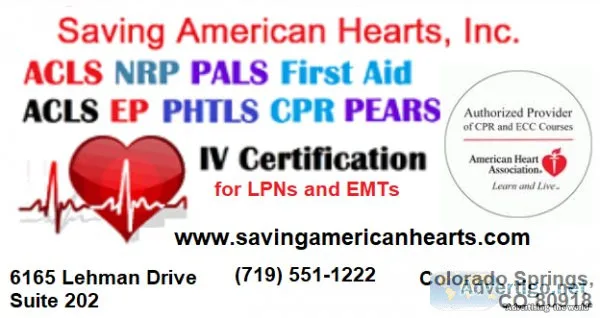 AHA ACLS Renewal Certification (FREE BLS) April 15 2022 at Savin