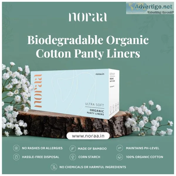 Noraa biodegradable organic panty liners for periods