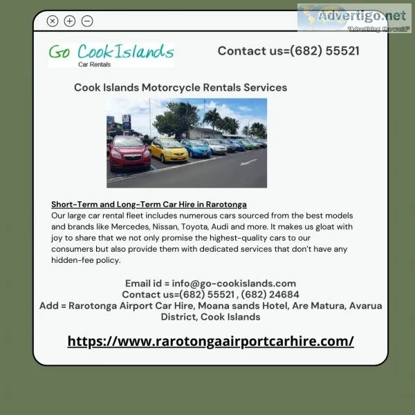 Book car rental in rarotonga from the comfort of your house