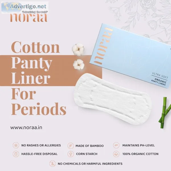 Noraa biodegradable organic panty liners for periods