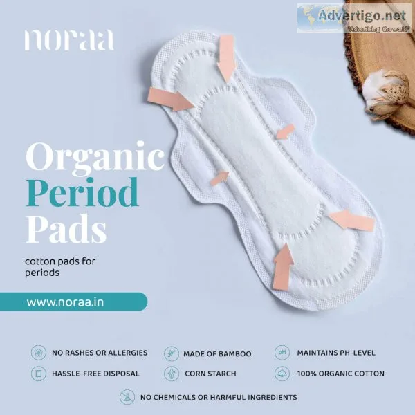 Noraa organic feminine pads | organic cotton sanitary pads