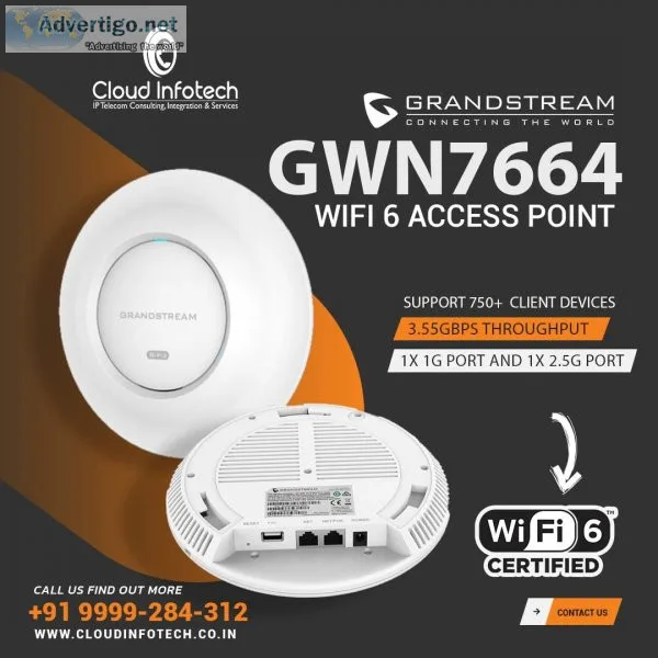 Grandstream gwn7664 wifi 6 access point - cloud infotech