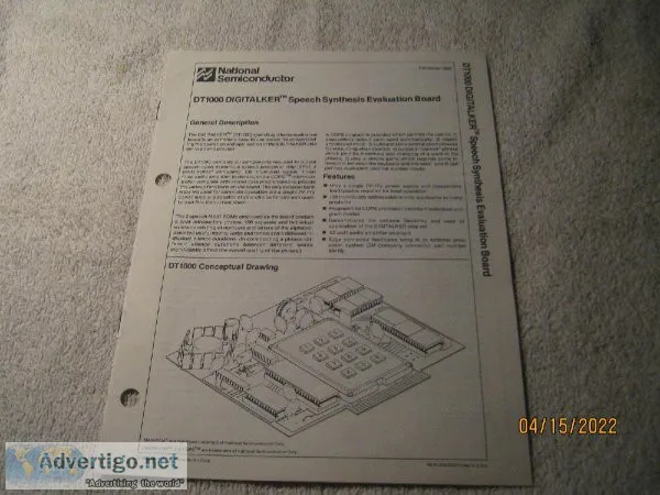 National Semiconductor &ndash DT1000 DIGITALKER&trade Speech Syn