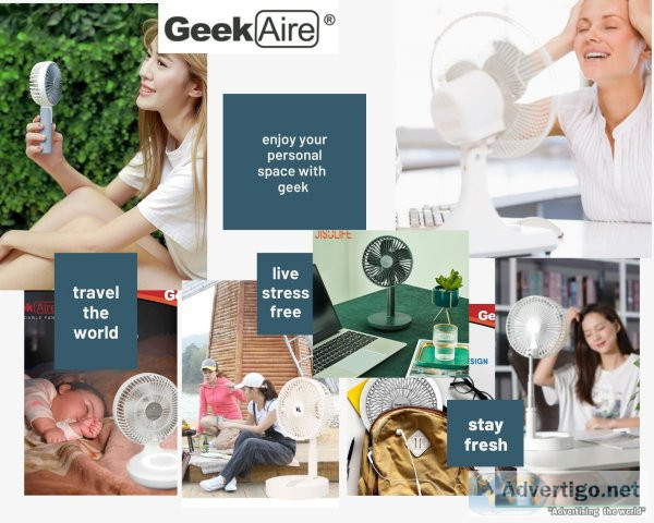 Geek portable rechargeable fans to drive your summer heat