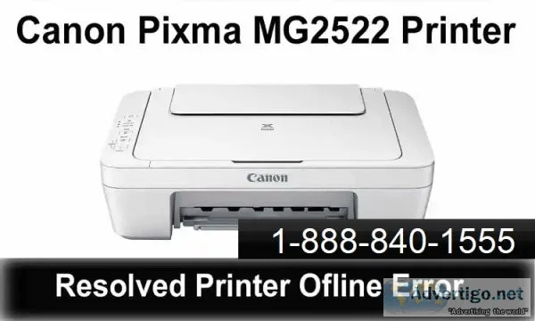 Fix canon pixma mg 2522 printer offline error