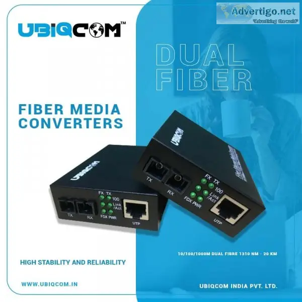 Dual fiber media converter - ubiqcom