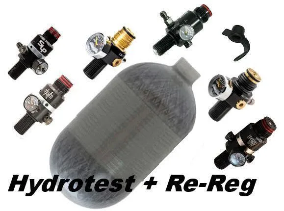 Hydrotesting recertifying Paintball tank compressed air bottle