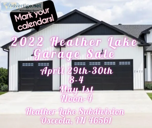 Heather Lake Subdivision Garage Sale 2022