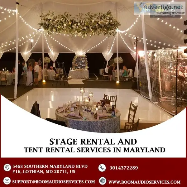 Stage Rental and Tent Rental Services in Maryland