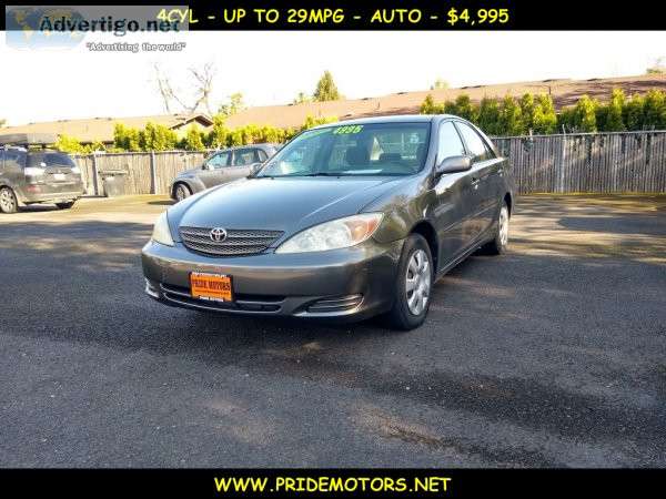 2002 TOYOTA CAMRY LE - 4CYL - UP TO 29MPG