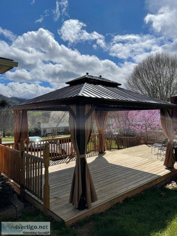 12  x 14  All Metal double curtain Gazebo