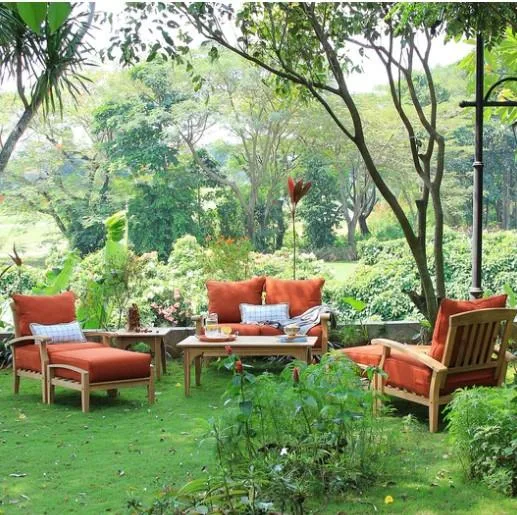 Shop Caterina Teak Wood 7 Piece Patio Furniture Conversation Set
