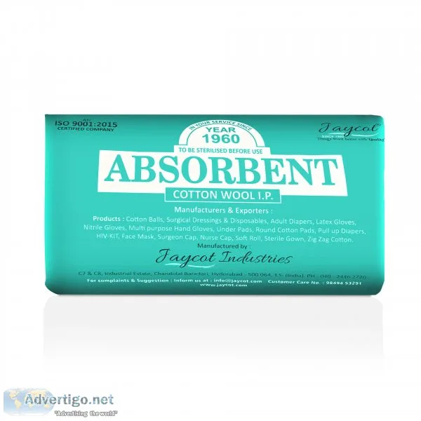 Absorbent cotton wool ip roll (500grams)