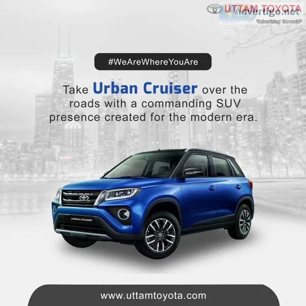 Urban cruiser is a great family car presenting by uttam toyota