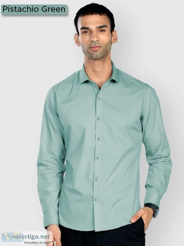 Buy premium plain shirts for men online in india at beyoung