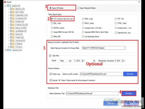 Mailsdaddy nsf to pst converter