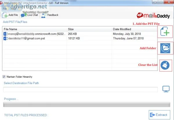 Outlook attachment extractor