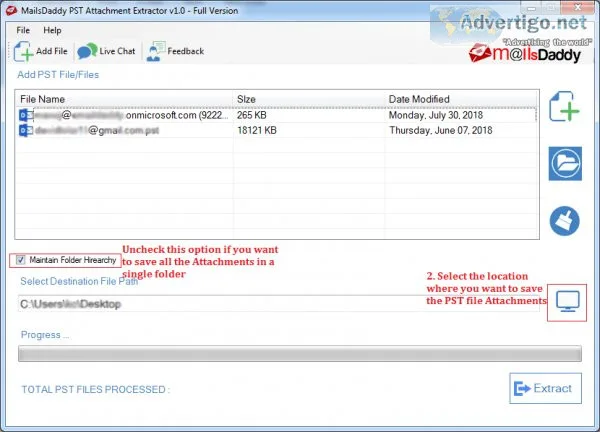 Outlook attachment extractor