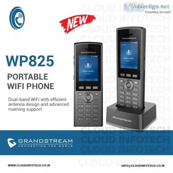 Grandstream wp825 portable cordless wifi phone