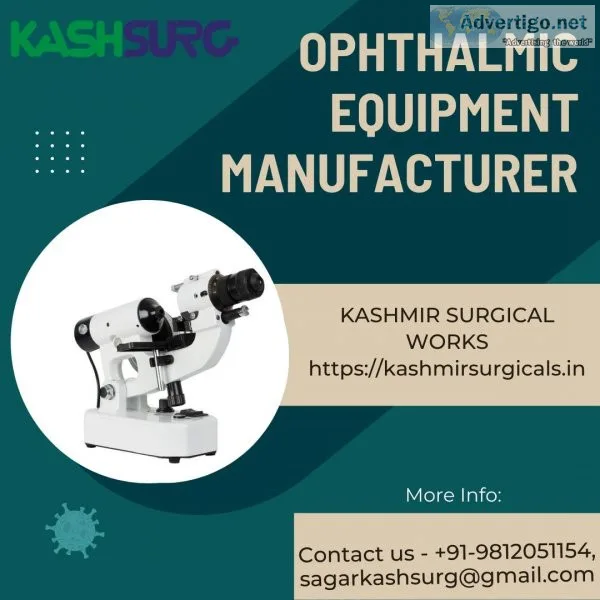 Ophthalmic equipments manufacturers in india | kashmir surgical 