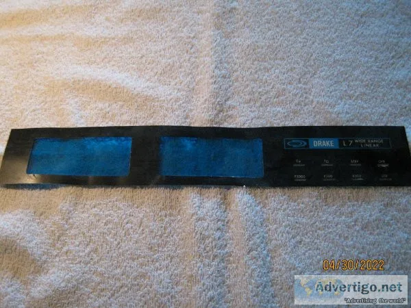 Mint Condition -DRAKE L7 AMPLIFIER &ndashFRON PANEL OVERLAY