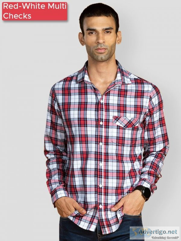 Explore the best collection of checked shirts for men online at 