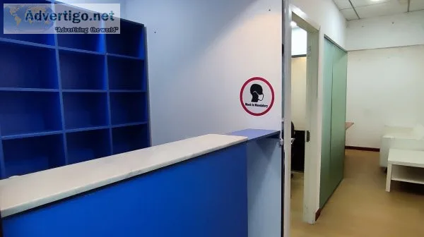 Office with partition available for rent